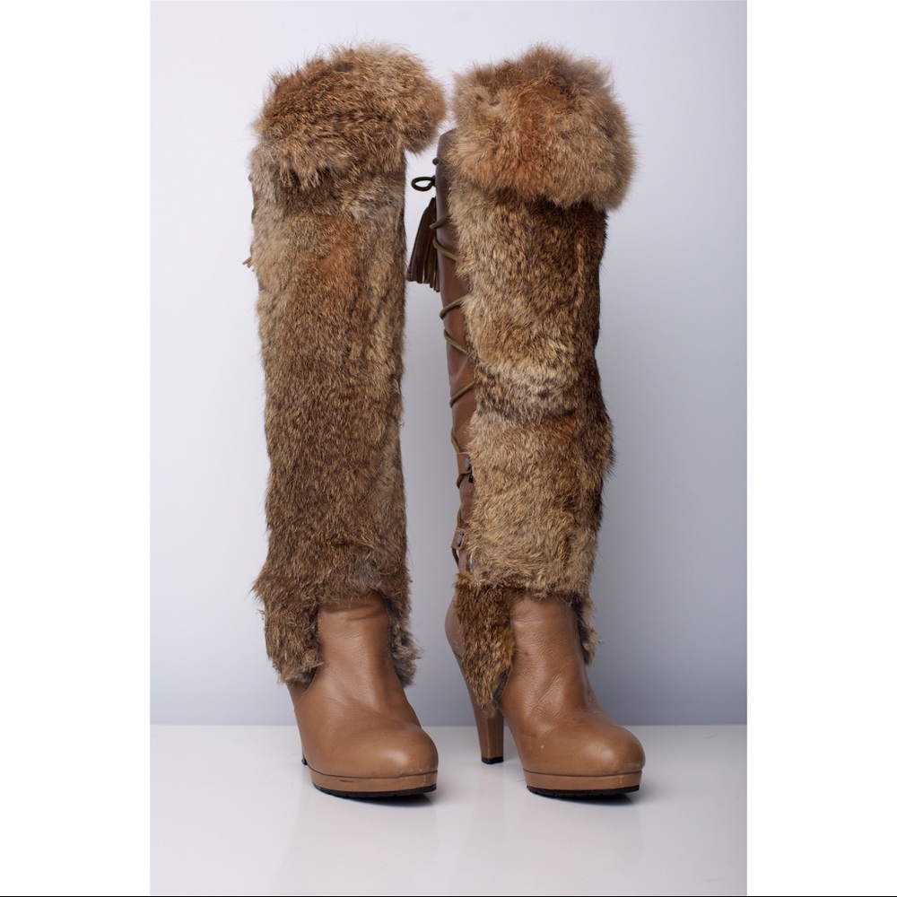 Rudsak Genuine Rabbit Fur Boots